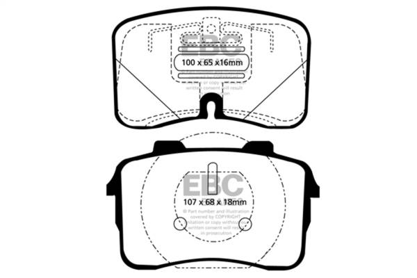 EBC Brakes - EBC Brakes Redstuff Ceramic Low Dust Brake Pads