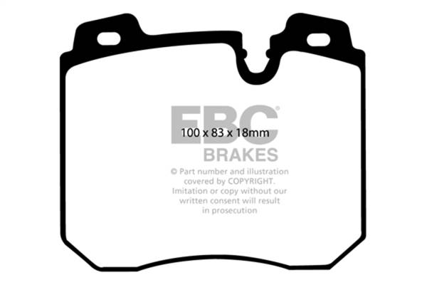 EBC Brakes - EBC Brakes Redstuff Ceramic Low Dust Brake Pads