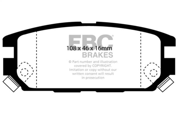 EBC - EBC 91-93 Dodge Stealth 3.0 4WD Redstuff Rear Brake Pads - DP3987C