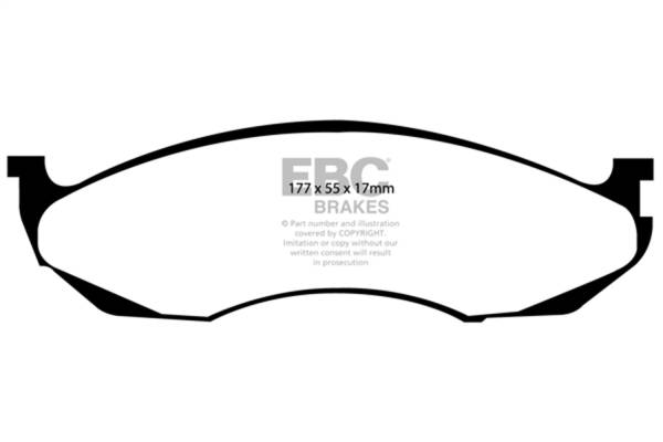 EBC Brakes - EBC Brakes Yellowstuff Street And Track Brake Pads DP41022R