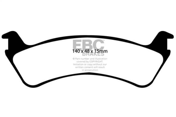 EBC - EBC 00-02 Ford Explorer Sport 4.0 2WD (Phenolic PisTons) Yellowstuff Rear Brake Pads - DP41130R