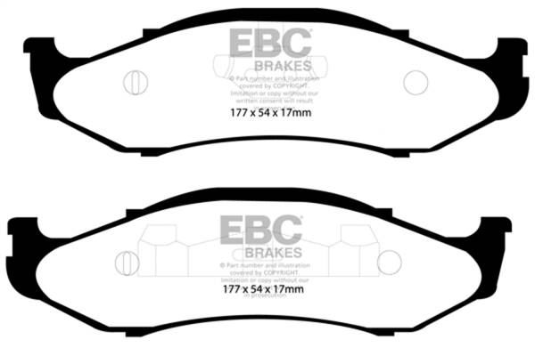 EBC Brakes - EBC Brakes Yellowstuff Street And Track Brake Pads DP41255R