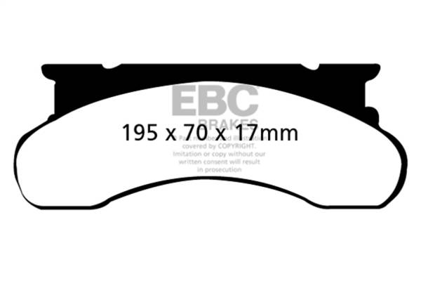 EBC Brakes - EBC Brakes Yellowstuff Street And Track Brake Pads DP41258R