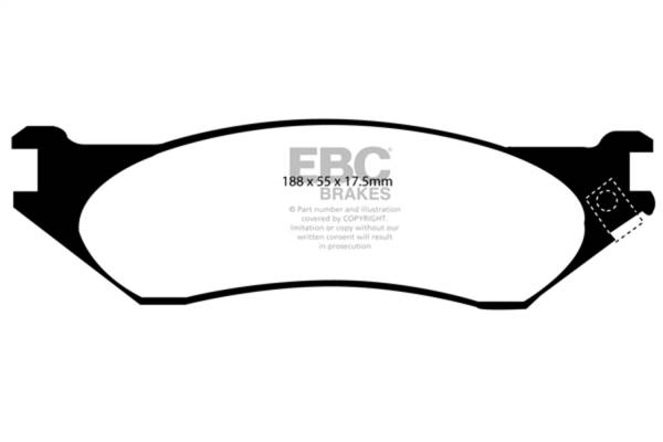 EBC Brakes - EBC Brakes Yellowstuff Street And Track Brake Pads DP41267R