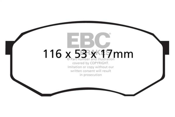 EBC Brakes - EBC Brakes Yellowstuff Street And Track Brake Pads DP41317R