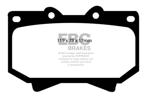 EBC Brakes - EBC Brakes Yellowstuff Street And Track Brake Pads DP41319R