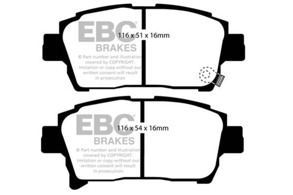 EBC - EBC 03-07 Scion XA 1.5 Yellowstuff Front Brake Pads - DP41459R