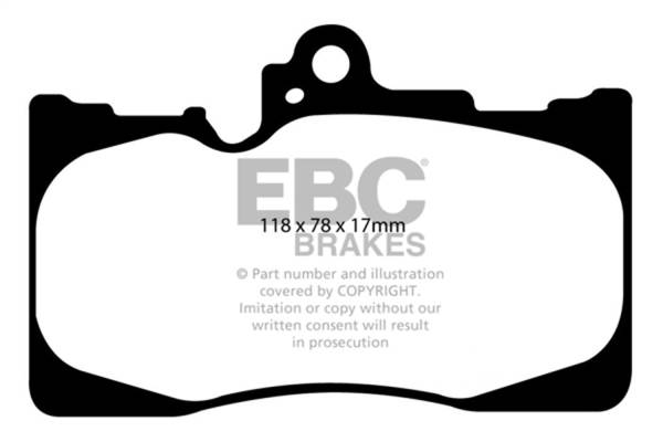 EBC - EBC 07-08 Lexus GS350 3.5 RWD Yellowstuff Front Brake Pads - DP41589R