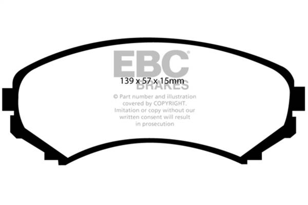 EBC - EBC 02-03 Honda Passport 3.2 Yellowstuff Front Brake Pads - DP41619R