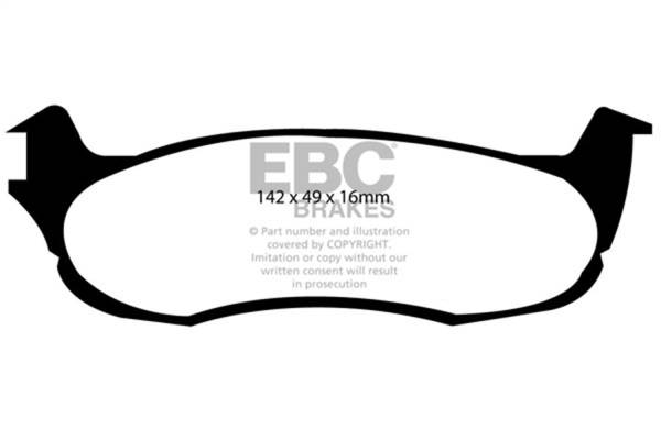 EBC - EBC 00-01 Ford Expedition 4.6 2WD Yellowstuff Rear Brake Pads - DP41633R