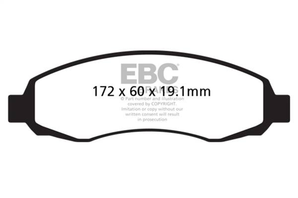 EBC - EBC 03-04 Dodge Dakota 2WD 3.7 Yellowstuff Front Brake Pads - DP41647R