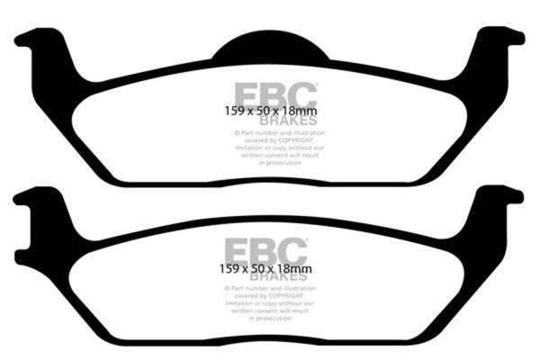 EBC - EBC 11 Ford F150 3.5 Twin Turbo (2WD) 6 Lug Yellowstuff Rear Brake Pads - DP41697R