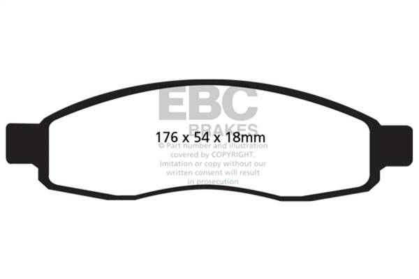 EBC - EBC 04-05 Infiniti QX56 5.6 Yellowstuff Front Brake Pads - DP41698R