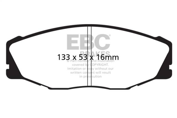 EBC - EBC 93-95 Toyota T100 Pick Up 1/2 Ton 2WD Yellowstuff Front Brake Pads - DP41712R