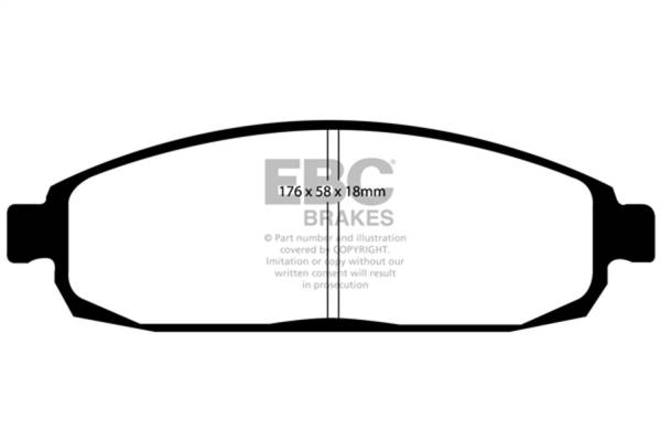 EBC - EBC 05-10 Jeep Commander 3.7 Yellowstuff Front Brake Pads - DP41732R