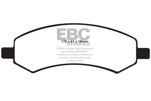 EBC - EBC 06-09 Chrysler Aspen 4.7 Yellowstuff Front Brake Pads - DP41738R