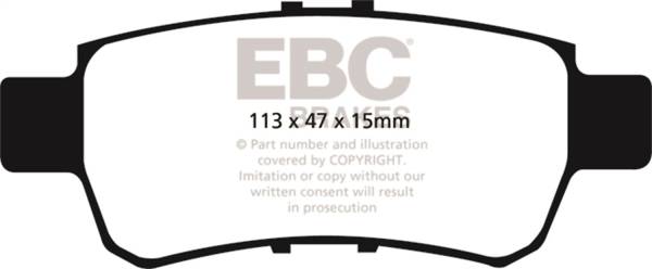 EBC - EBC 05-10 Honda Odyssey 3.5 Yellowstuff Rear Brake Pads - DP41744R