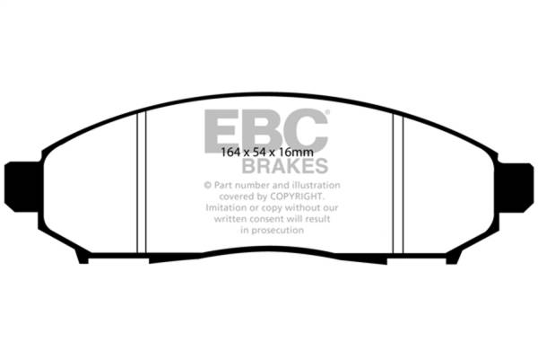 EBC - EBC 05+ Nissan Frontier 2.5 2WD Yellowstuff Front Brake Pads - DP41747R