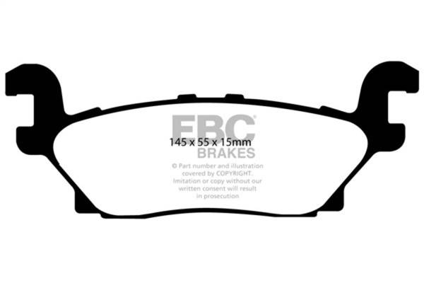 EBC - EBC 05-07 Hummer H3 3.5 Yellowstuff Rear Brake Pads - DP41760R