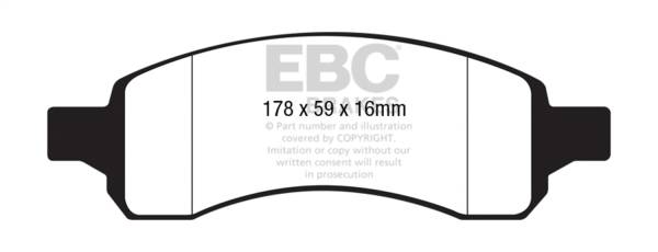 EBC - EBC 08+ Chevrolet Traverse 3.6 Yellowstuff Front Brake Pads - DP41761/2R