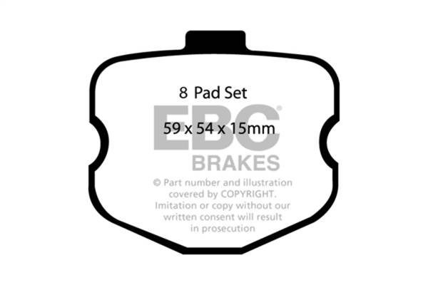 EBC Brakes - EBC Brakes Yellowstuff Street And Track Brake Pads DP41771/2R