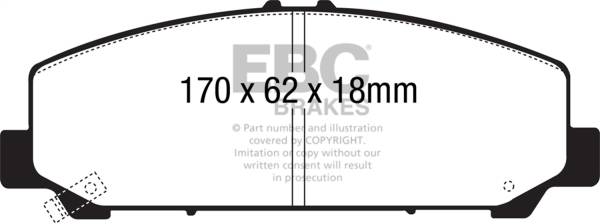 EBC Brakes - EBC Brakes Yellowstuff Street And Track Brake Pads DP41808R