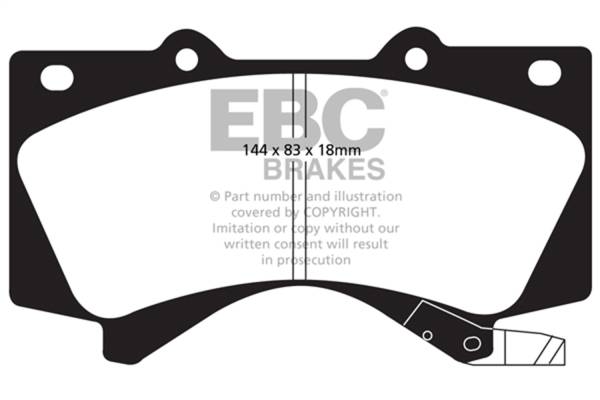 EBC - EBC 08+ Lexus LX570 5.7 Yellowstuff Front Brake Pads - DP41815R