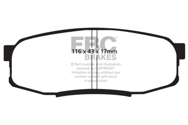 EBC - EBC 08+ Lexus LX570 5.7 Yellowstuff Rear Brake Pads - DP41816R