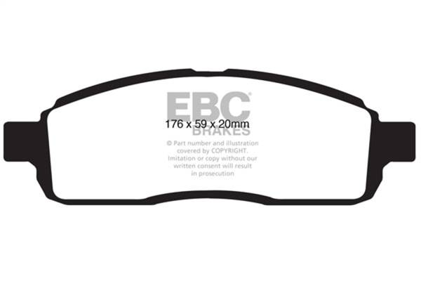 EBC - EBC 09 Ford F150 4.6 (2WD) 6 Lug Yellowstuff Front Brake Pads - DP41843R