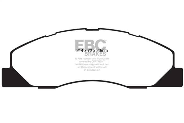 EBC - EBC 09-11 Dodge Ram 2500 Pick-up 5.7 2WD/4WD Yellowstuff Front Brake Pads - DP41847R