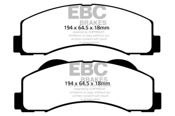 EBC Brakes - EBC Brakes Yellowstuff Street And Track Brake Pads DP41855R