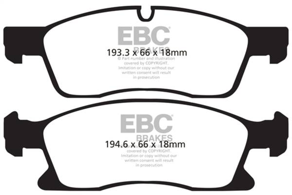 EBC Brakes - EBC Brakes Yellowstuff Street And Track Brake Pads DP41871R