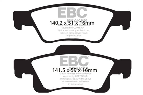 EBC Brakes - EBC Brakes Yellowstuff Street And Track Brake Pads DP41872R