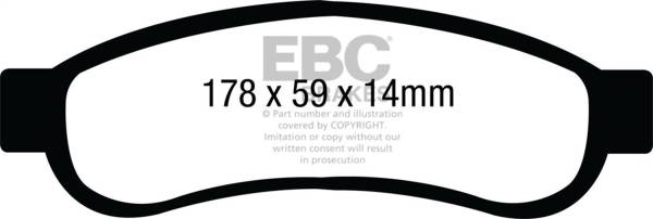 EBC Brakes - EBC Brakes Yellowstuff Street And Track Brake Pads DP41893R