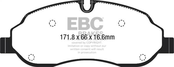 EBC - EBC 2015+ Ford Transit 150 SRW Yellowstuff Front Brake Pads - DP42221R