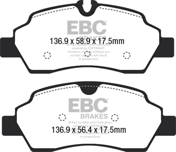 EBC - EBC 2015+ Ford Transit 150 SRW Yellowstuff Rear Brake Pads - DP42222R