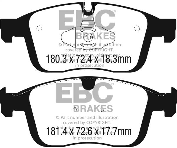 EBC - EBC Brakes Yellowstuff Street And Track Brake Pads DP42296R