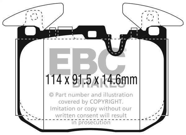 EBC Brakes - EBC Brakes Yellowstuff Street And Track Brake Pads