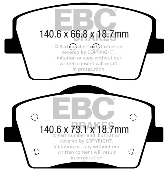 EBC Brakes - EBC Brakes Yellowstuff Street And Track Brake Pads DP42365R