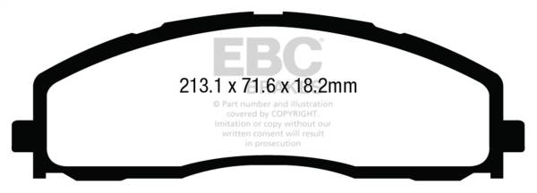 EBC Brakes - EBC Brakes Yellowstuff Street And Track Brake Pads DP43015R