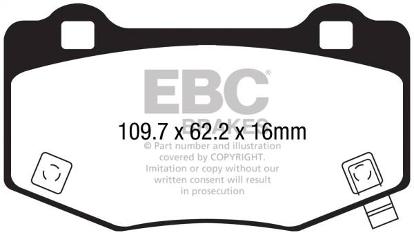 EBC Brakes - EBC Brakes Yellowstuff Street And Track Brake Pads DP43056R