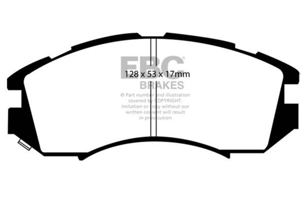 EBC - EBC 92-96 Subaru Impreza 1.8 (2WD) (13in Wheels) Yellowstuff Front Brake Pads - DP4819R