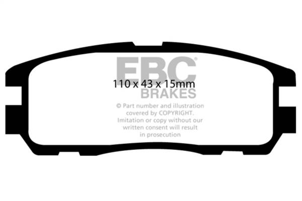 EBC - EBC 96-98 Acura SLX 3.2 Yellowstuff Rear Brake Pads - DP4974R