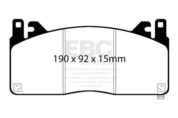 EBC - EBC 2015+ Ford Mustang GT350 Bluestuff Front Brake Pads - DP53055NDX