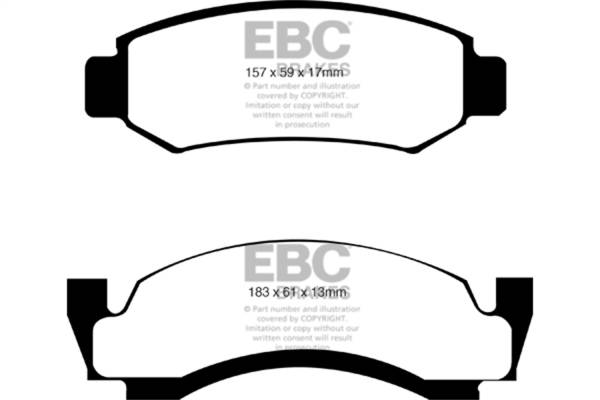 EBC Brakes - EBC Brakes 6000 Series Greenstuff Truck/SUV Brakes Disc Pads DP61261