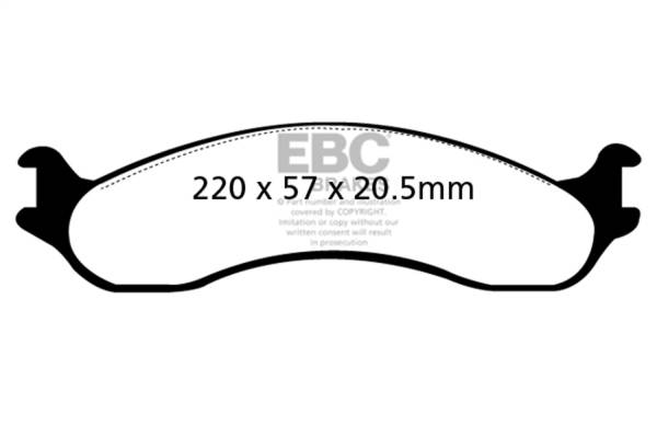 EBC Brakes - EBC Brakes 6000 Series Greenstuff Truck/SUV Brakes Disc Pads DP61266