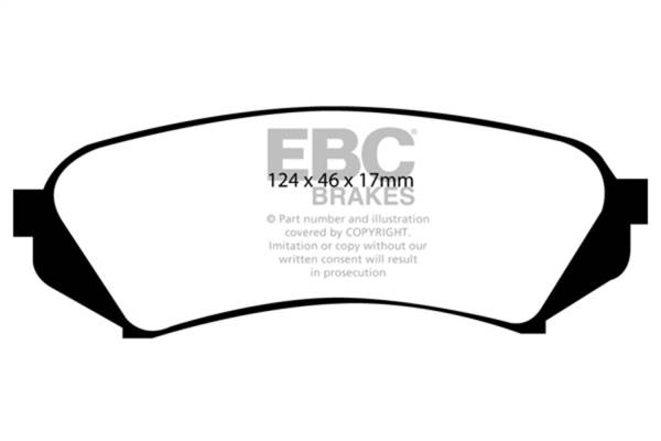 EBC Brakes - EBC Brakes 6000 Series Greenstuff Truck/SUV Brakes Disc Pads DP61282