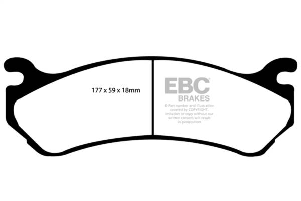 EBC Brakes - EBC Brakes 6000 Series Greenstuff Truck/SUV Brakes Disc Pads DP61304