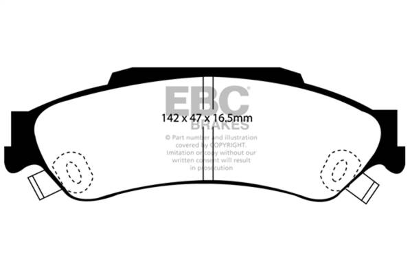 EBC - EBC 98-05 Chevrolet Blazer 4.3 2WD Greenstuff Rear Brake Pads - DP61602