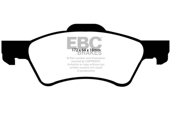 EBC - EBC 01-07 Chrysler Town & Country 3.3 Rear Rotors Greenstuff Front Brake Pads - DP61613